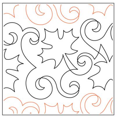 Maple Syrup PAPER longarm quilting pantograph design by Willow Leaf Designs