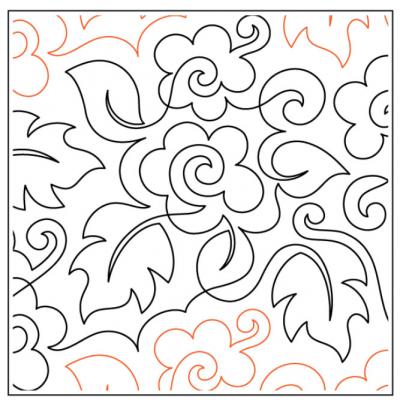 INVENTORY REDUCTION - Rosie PAPER longarm quilting pantograph design by Willow Leaf Designs