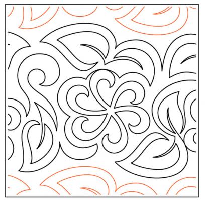 Spin PAPER longarm quilting pantograph design by Willow Leaf Designs