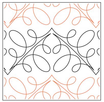 Springboard PAPER longarm quilting pantograph design by Willow Leaf Designs