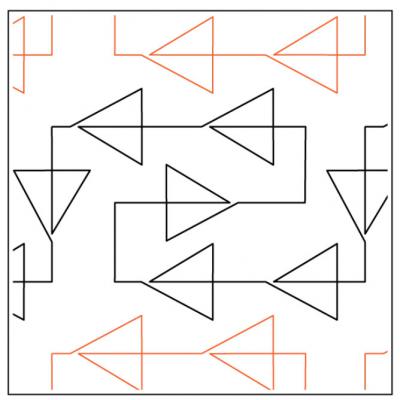 INVENTORY REDUCTION - Thataway PAPER longarm quilting pantograph design by Willow Leaf Designs