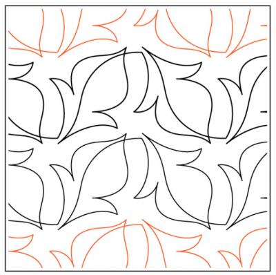 INVENTORY REDUCTION - Willow Leaf's Little Leaf PAPER longarm quilting pantograph design by Willow Leaf Designs