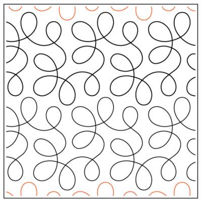 INVENTORY REDUCTION - Willow Leaf's Loopdeloop PAPER longarm quilting pantograph design by Willow Leaf Designs