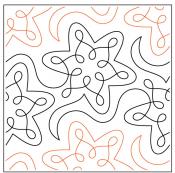 A Gentle Snowfall PAPER longarm quilting pantograph design by Willow Leaf Designs