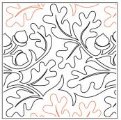 Autumn-Oaks-paper-longarm-quilting-pantograph-design-Willow-Leaf-Designs
