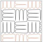Basket-Weave-paper-longarm-quilting-pantograph-design-Willow-Leaf-Designs