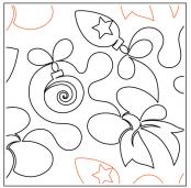 Baubles & Bows PAPER longarm quilting pantograph design by Willow Leaf Designs