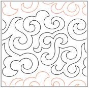 INVENTORY REDUCTION - Blowin' Wind PAPER longarm quilting pantograph design by Willow Leaf Designs