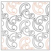 Bubble Vine PAPER longarm quilting pantograph design by Willow Leaf Designs