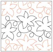 Carpet of Leaves PAPER longarm quilting pantograph design by Willow Leaf Designs