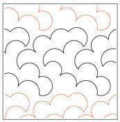 Cotton-paper-longarm-quilting-pantograph-design-Willow-Leaf-Designs