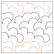 INVENTORY REDUCTION - Cotton PAPER longarm quilting pantograph design by Willow Leaf Designs