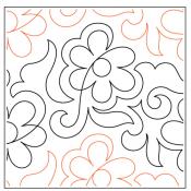 Daisy-Swirl-paper-longarm-quilting-pantograph-design-Willow-Leaf-Designs