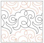 Fancy That PAPER longarm quilting pantograph design by Willow Leaf Designs