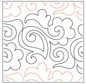 Flying-Paisley-paper-longarm-quilting-pantograph-design-Willow-Leaf-Designs