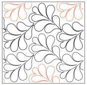 Frisky PAPER longarm quilting pantograph design by Willow Leaf Designs