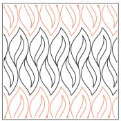 Infinite Flame PAPER longarm quilting pantograph design by Willow Leaf Designs