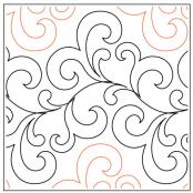 Orange Peel PAPER longarm quilting pantograph design by Willow Leaf Designs