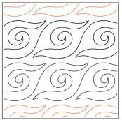 Orange Peel PAPER longarm quilting pantograph design by Willow Leaf Designs