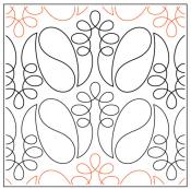 Lupin PAPER longarm quilting pantograph design by Willow Leaf Designs