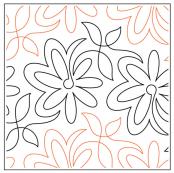 Maisie-Daisy-paper-longarm-quilting-pantograph-design-Willow-Leaf-Designs