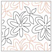 INVENTORY REDUCTION - Maisie Daisy PAPER longarm quilting pantograph design by Willow Leaf Designs