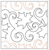 Maple Syrup PAPER longarm quilting pantograph design by Willow Leaf Designs