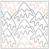 Mountain High PAPER longarm quilting pantograph design by Willow Leaf Designs