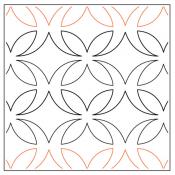 Orange Peel PAPER longarm quilting pantograph design by Willow Leaf Designs