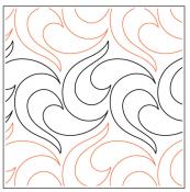 Paisley-Fire-paper-longarm-quilting-pantograph-design-Willow-Leaf-Designs