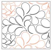 Plumage PAPER longarm quilting pantograph design by Willow Leaf Designs 1
