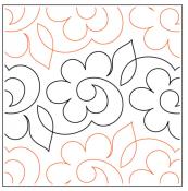 Pretty-Posies-paper-longarm-quilting-pantograph-design-Willow-Leaf-Designs