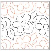 Pretty Posies PAPER longarm quilting pantograph design by Willow Leaf Designs