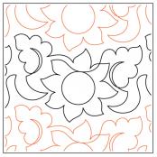 Soleil PAPER longarm quilting pantograph design by Willow Leaf Designs