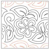 Spin PAPER longarm quilting pantograph design by Willow Leaf Designs