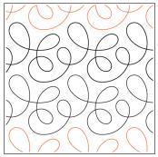 Spring Thing PAPER longarm quilting pantograph design by Willow Leaf Designs