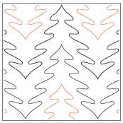 Treetop PAPER longarm quilting pantograph design by Willow Leaf Designs