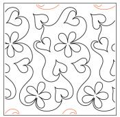 Wandering Daisies PAPER longarm quilting pantograph design by Willow Leaf Designs