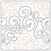 INVENTORY REDUCTION - Waterworld PAPER longarm quilting pantograph design by Willow Leaf Designs