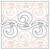 INVENTORY REDUCTION - Whirlpool PAPER longarm quilting pantograph design by Willow Leaf Designs