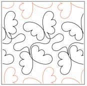 Willow Leaf's Angel Wings PAPER longarm quilting pantograph design by Willow Leaf Designs