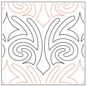 Willow-Leaf-Aztec-paper-longarm-quilting-pantograph-design-Willow-Leaf-Designs