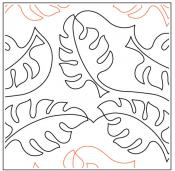 INVENTORY REDUCTION - Willow Leaf's Big Leaf PAPER longarm quilting pantograph design by Willow Leaf Designs