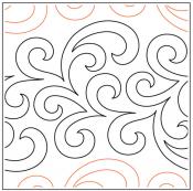 Willow-Leaf-Feather-Frond-paper-longarm-quilting-pantograph-design-Willow-Leaf-Designs