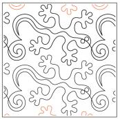 Willow-Leaf-Gecko-paper-longarm-quilting-pantograph-design-Willow-Leaf-Designs