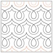 Willow-Leaf-Minaret-paper-longarm-quilting-pantograph-design-Willow-Leaf-Designs