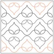 Willow Leaf's Starlight PAPER longarm quilting pantograph design by Willow Leaf Designs