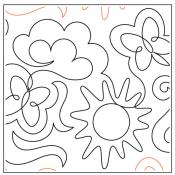 INVENTORY REDUCTION - Willow Leaf's Sunny Day PAPER longarm quilting pantograph design by Willow Leaf Designs