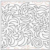 INVENTORY REDUCTION - Willow Leaf's Tilt-A-Whirl PAPER longarm quilting pantograph design by Willow Leaf Designs