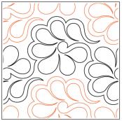 INVENTORY REDUCTION - Willow Leaf's Twirling Feathers PAPER longarm quilting pantograph design by Willow Leaf Designs 1